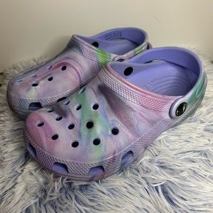 Purple Marble Girl Crocs